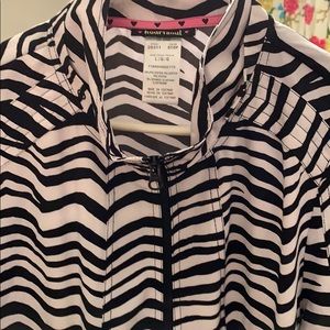 Zebra print scrub jacket